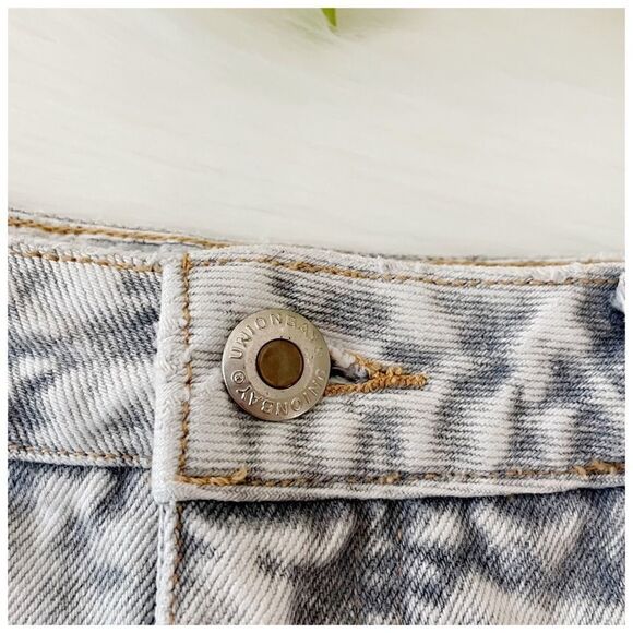 Vintage 80’s UNIONBAY Retro Chic Trendy Acid Stone Wash Seamed Denim Skirt - Picture 6 of 11